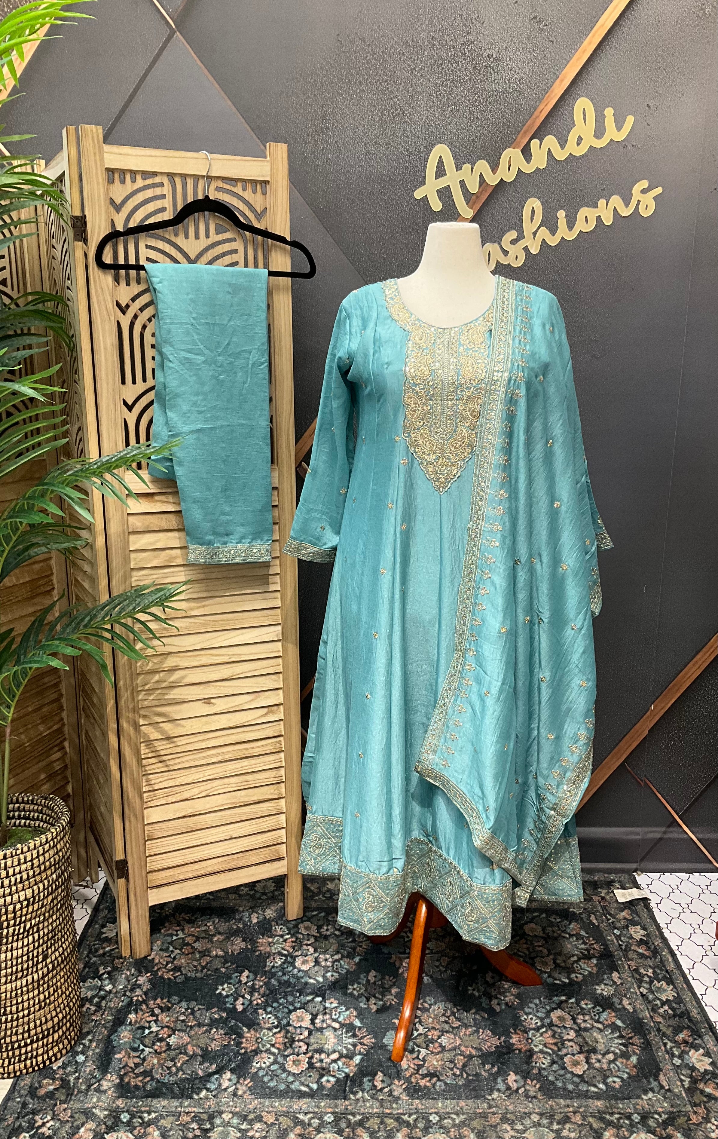 Pastel Colors - Party Wear Anarkali Kurti set