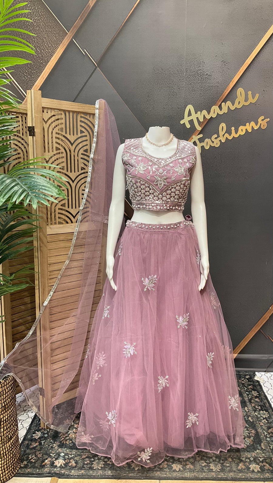 Light purple Party Wear lehanga set