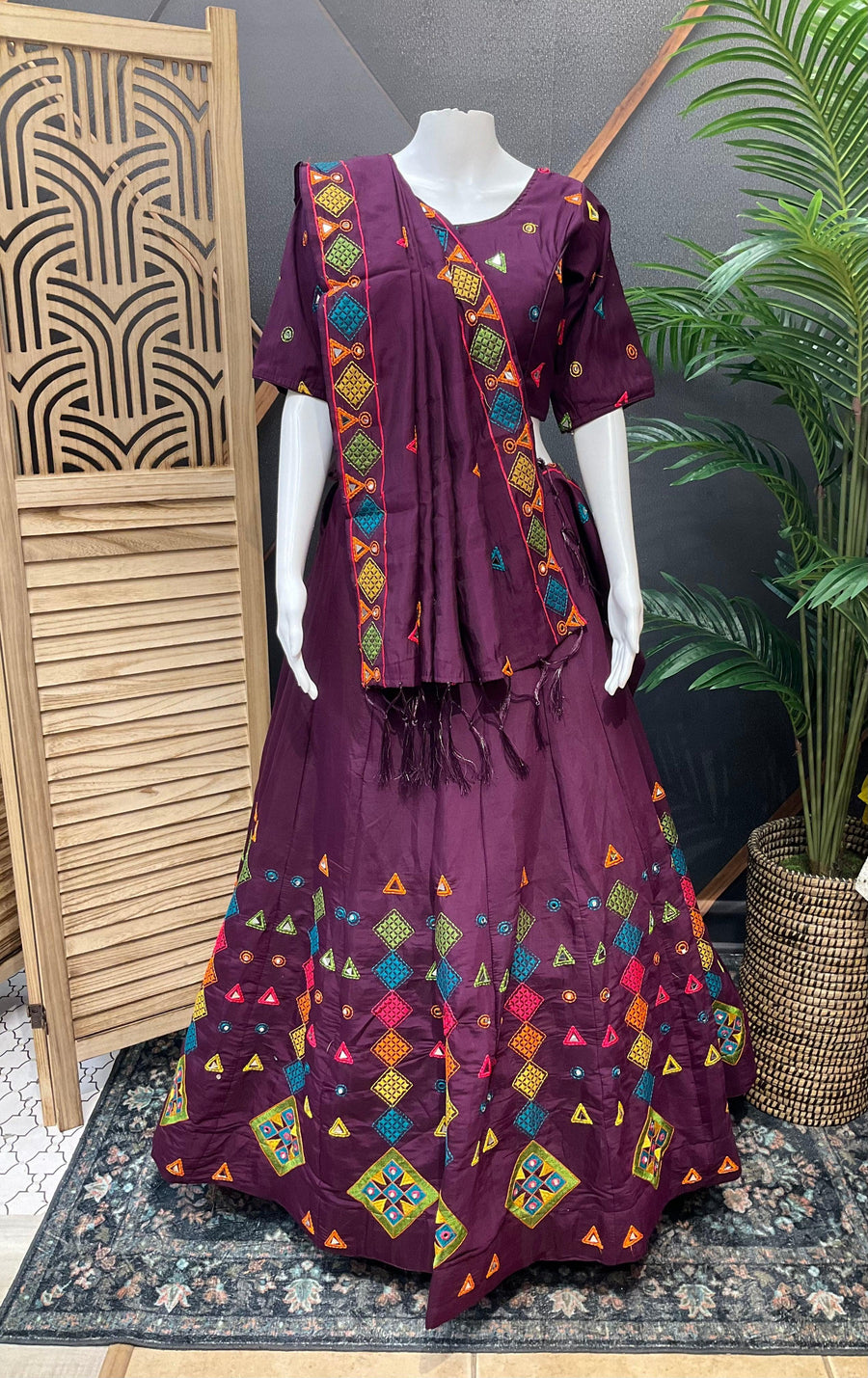 Navratri Special Cotton Chaniya Choli Set - Garba Dance Wear