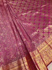 Wine Color - Semi silk Kanjeevaram Saree