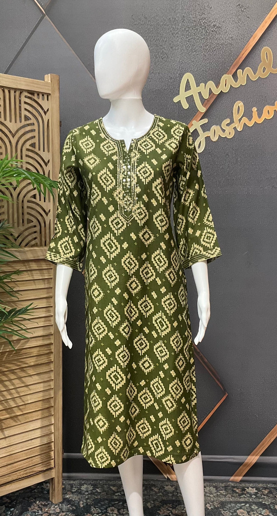 Women’s Green Cotton Kurti