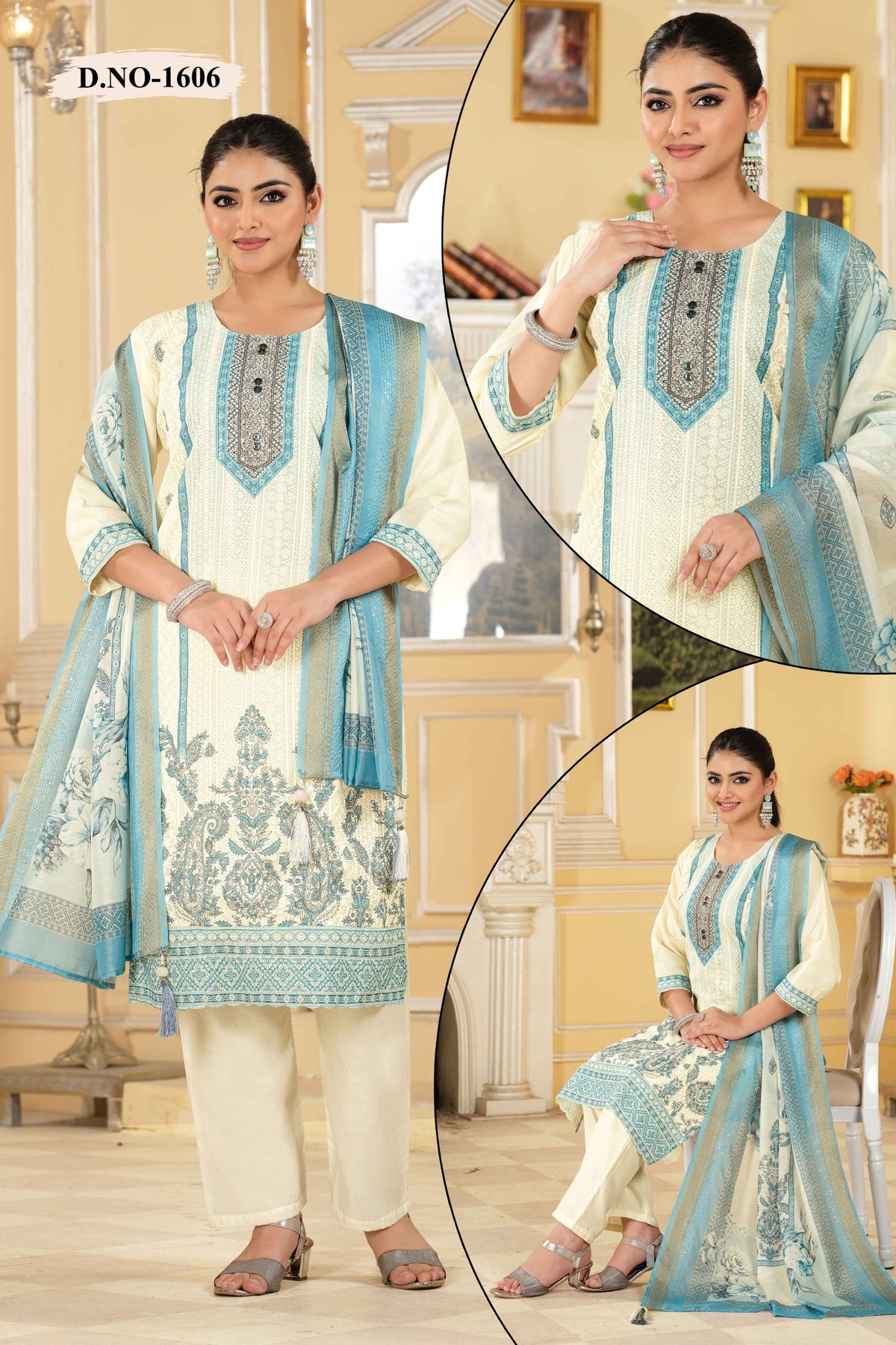 Chanderi Silk - Chikankari Kurti set