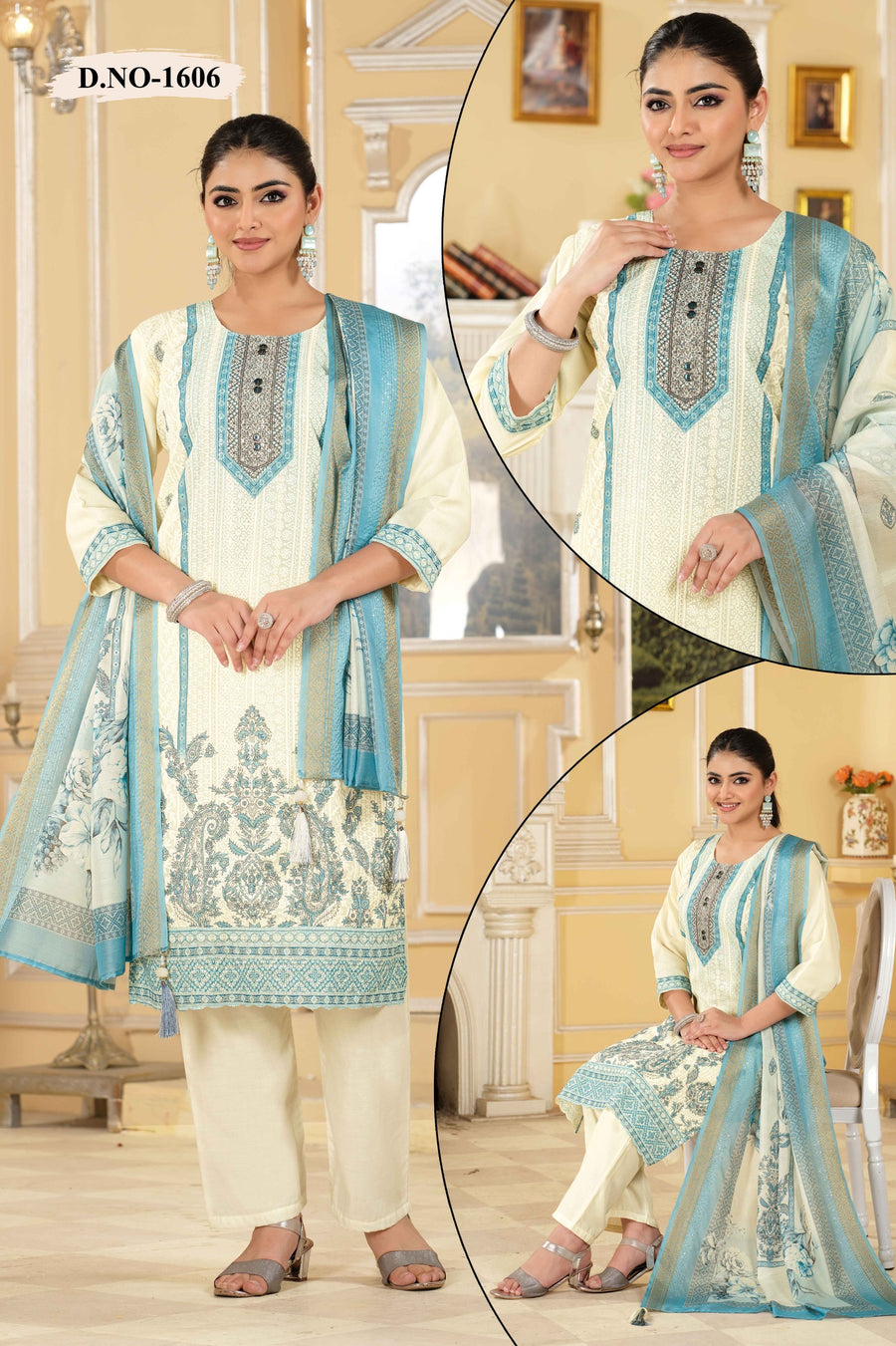 Women’s Chanderi Silk Chikankari Kurti Set