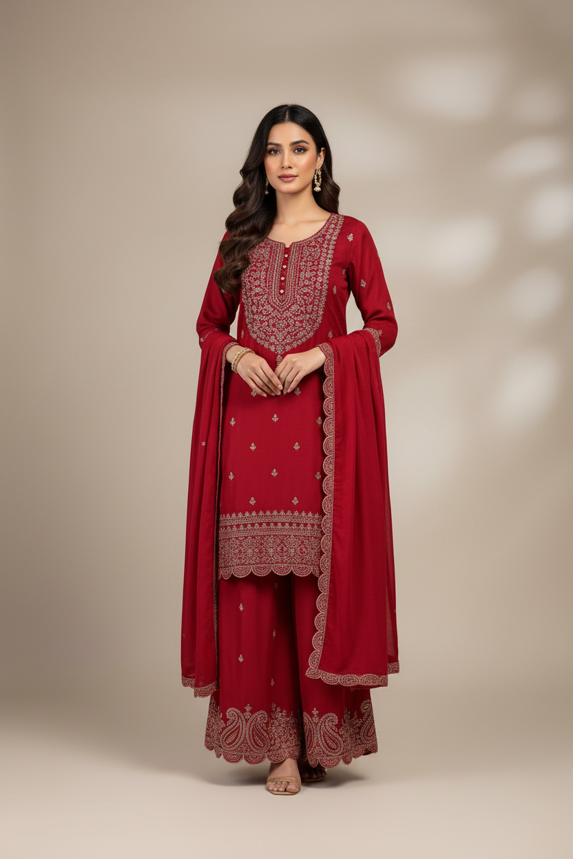 Size 44- Pink - Party Wear Palazzo Sets