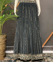 Grey Chiffon Party Wear Lehenga Set Size 40-42