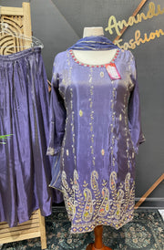 Lavender Plus size Palazzo set