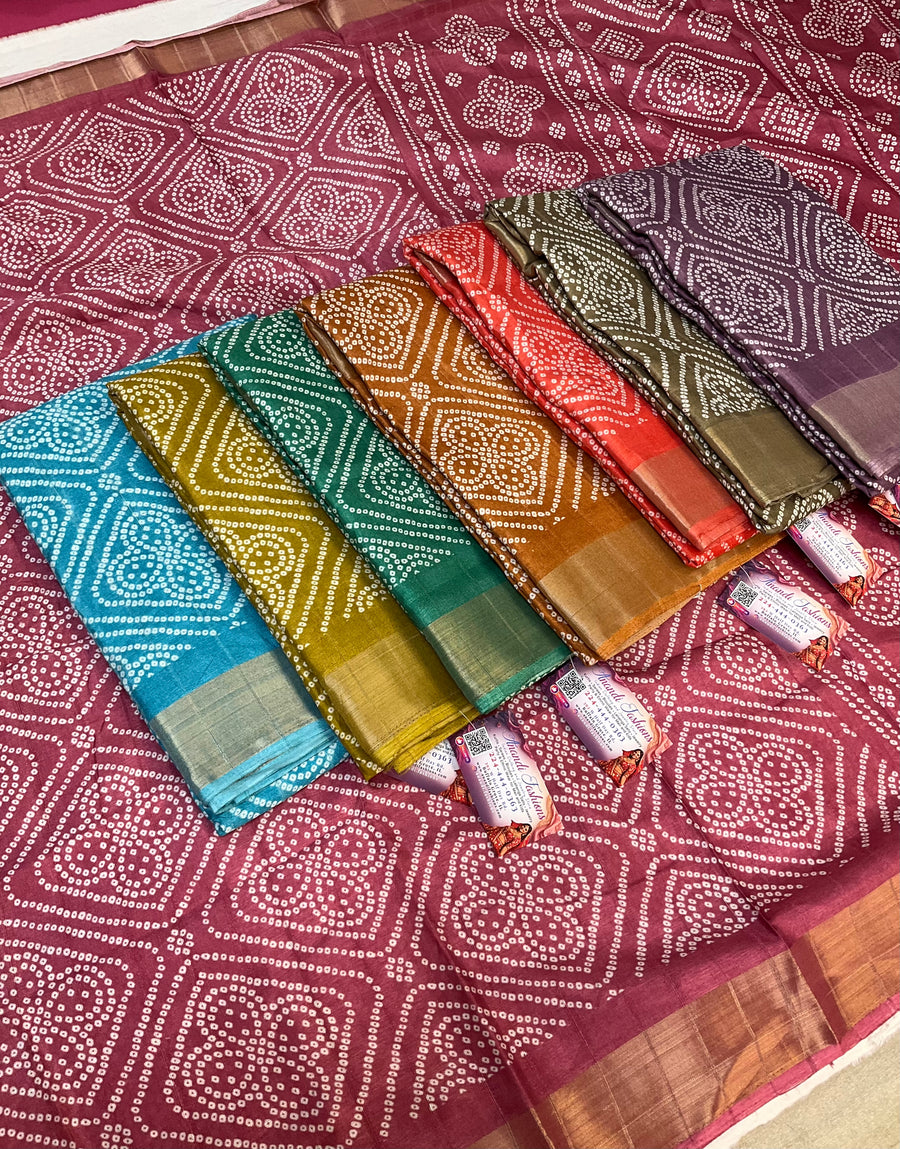 Saree with Bandhini Print