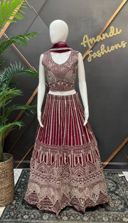 Heavy Work Net Lehenga Set - Party & Wedding Wear