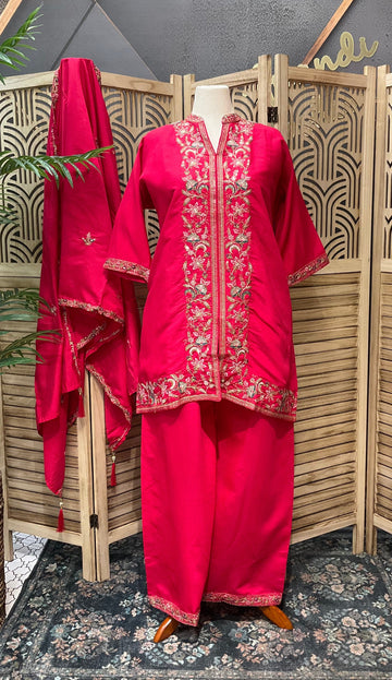 Plus Size 52 - Pink Party Wear Palazzo set