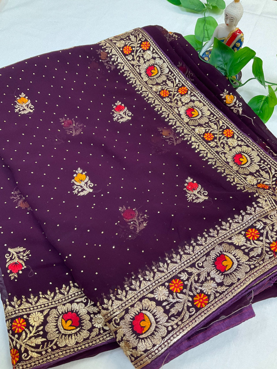 Fancy Party Wear Georgette sarees  image 4