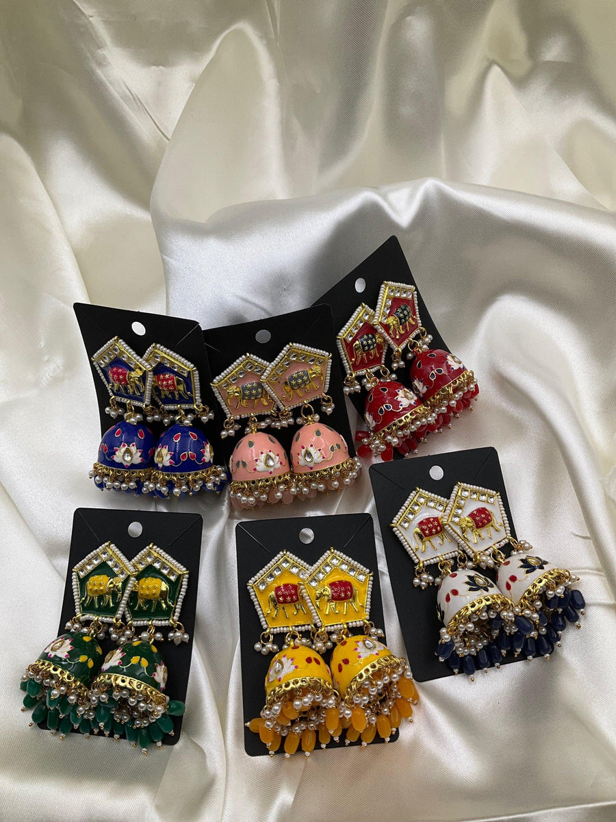 Meenakari Jumka Earrings