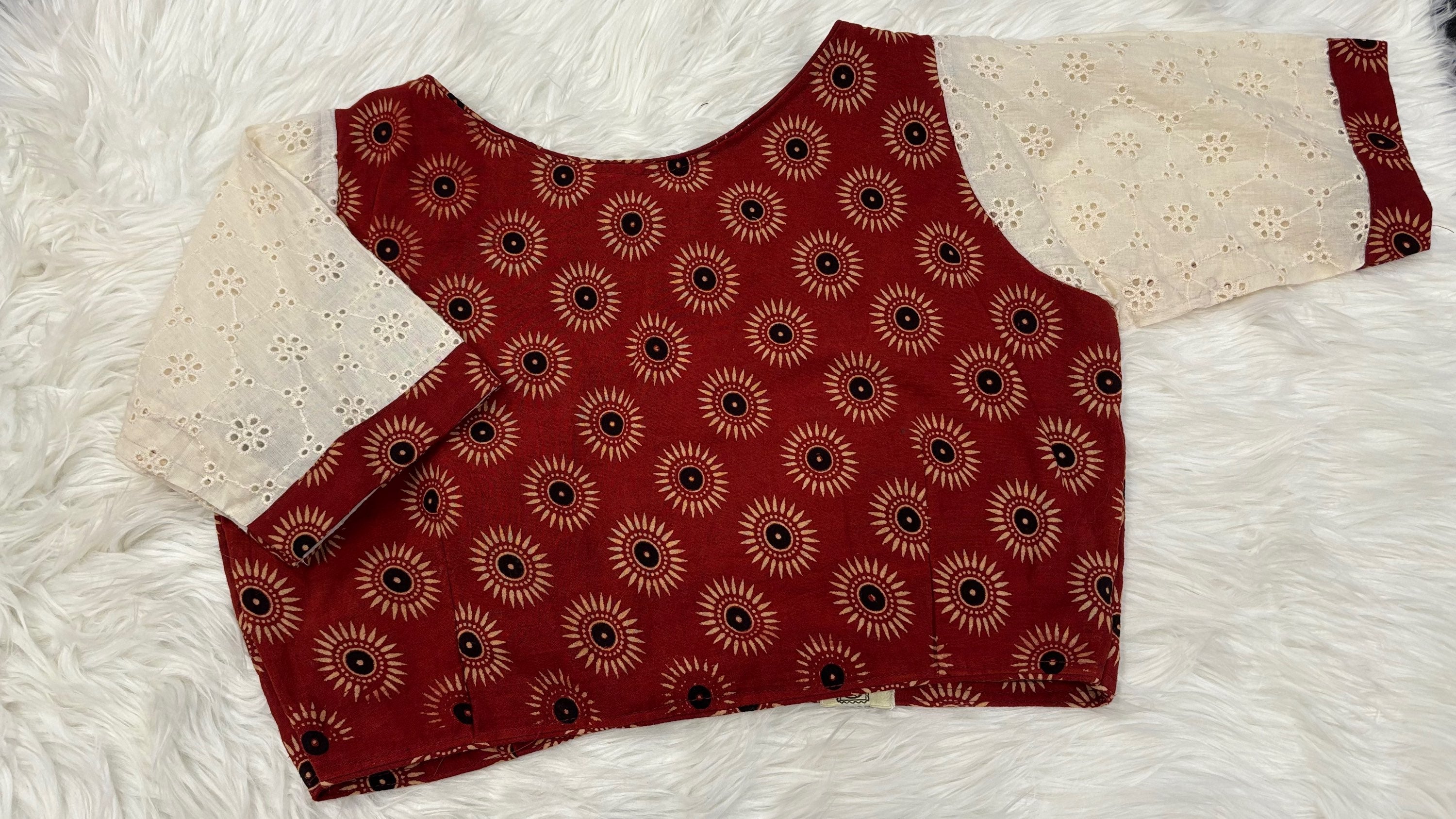 Pure Cotton Kalamkari Print Blouse- Size 40 image 1