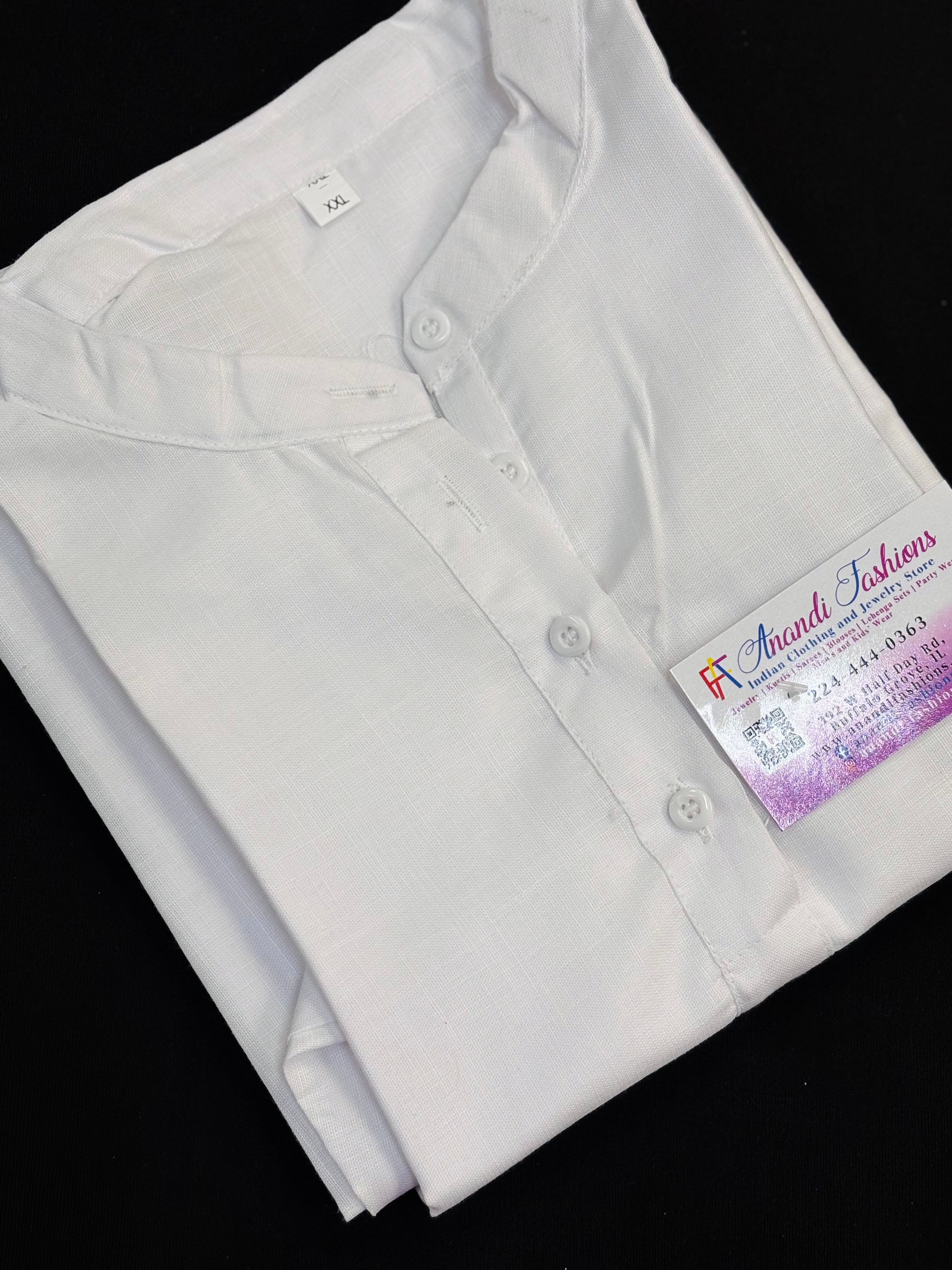 Pure Cotton White Kurti image 1