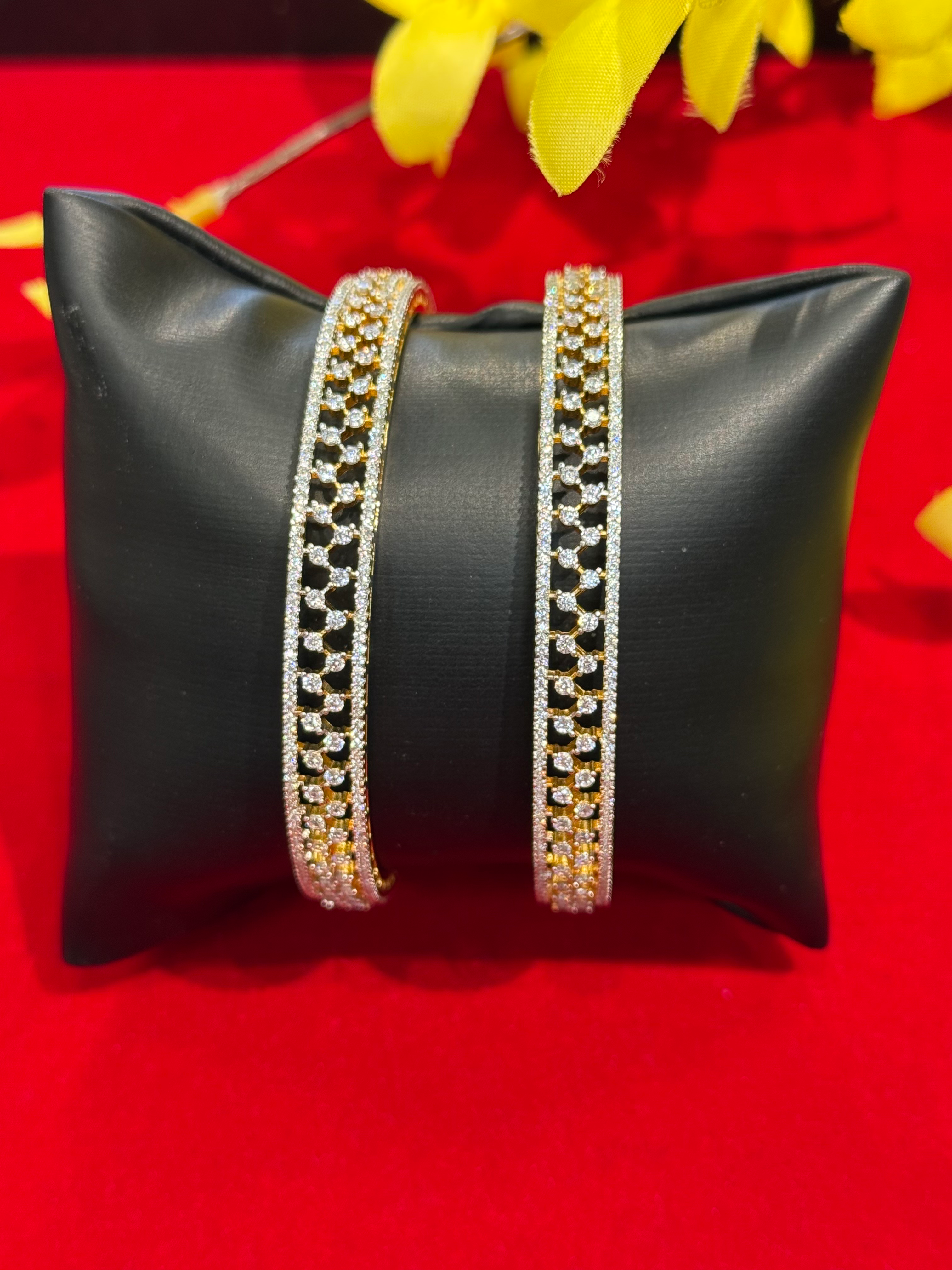 CZ Stone Bangles(pair) image 1