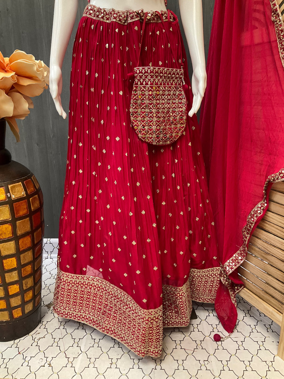 Heavy Party Wear Lehenga set with Alia cut Blouse image 5