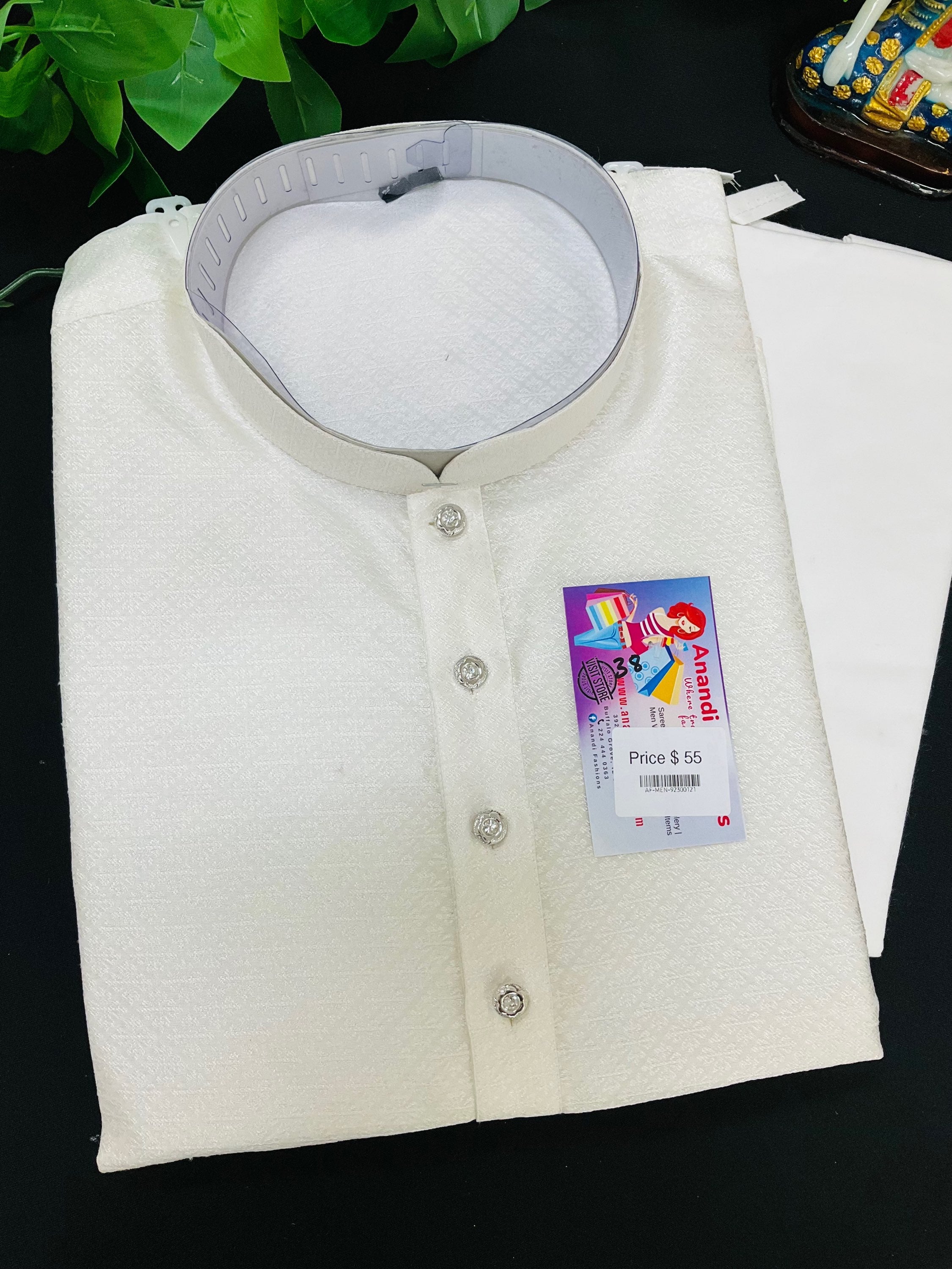 Kurta Sets for Mens - White Elegant Kurat Pajama Set image 0