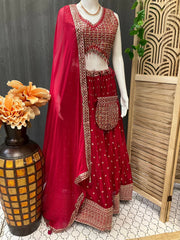 Heavy Work Alia Cut Blouse Lehenga Set - Party & Wedding Wear
