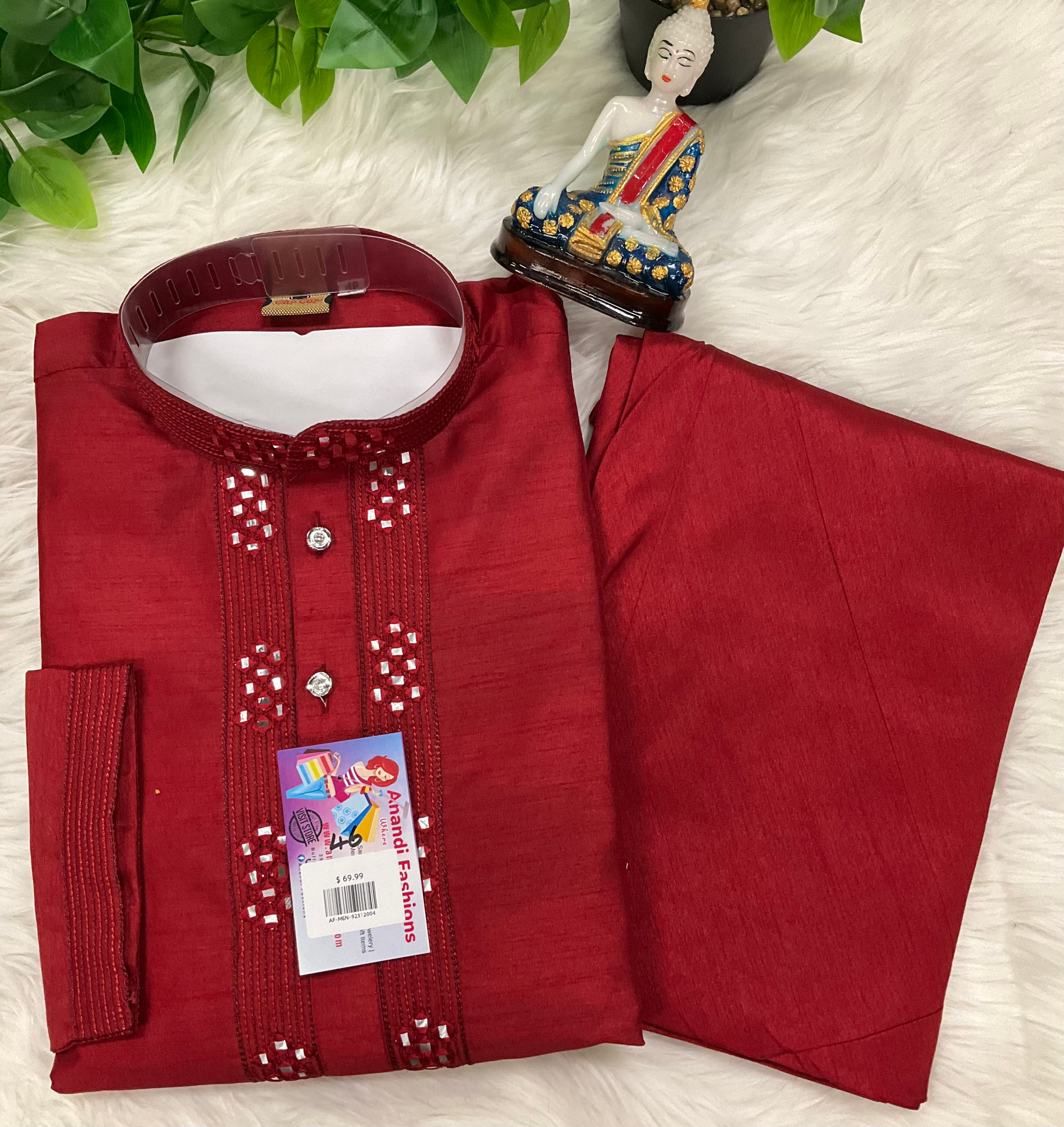 Mens kurta Pajama set - Five Elegant Vibrant Colors Kurta pajama Set image 3