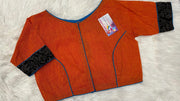Orange Blouse - Pure Cotton Orange Blouse - Size 38