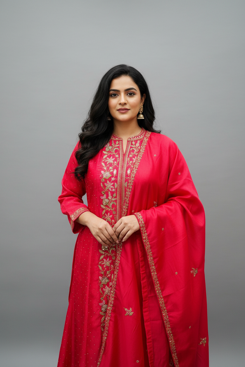Plus size- Colorful Party Wear Anarkali kurti sets