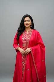 Plus Size Colorful Anarkali Kurti Set