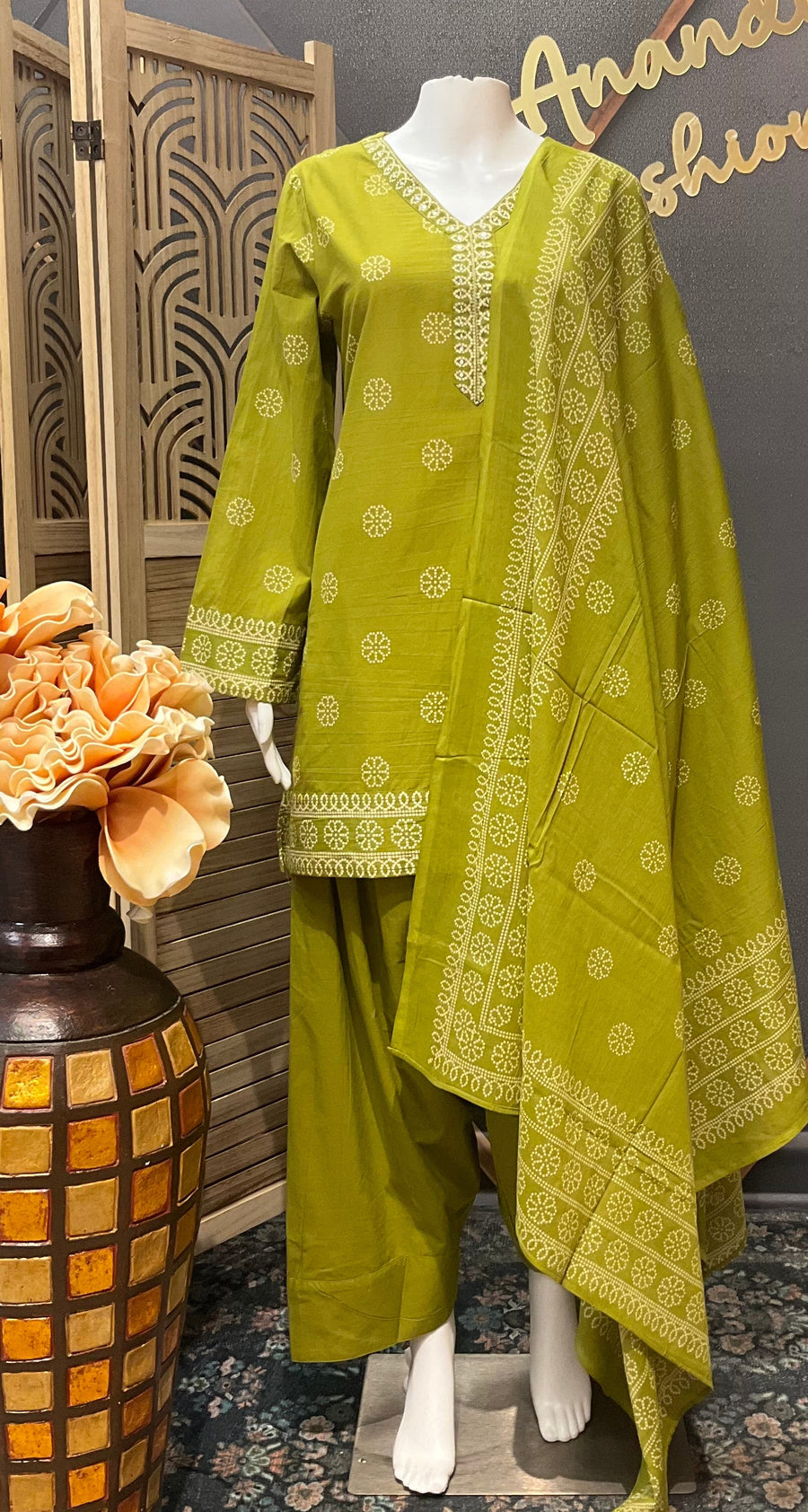 Green - Jaipur Cotton Patiyala Kurti set