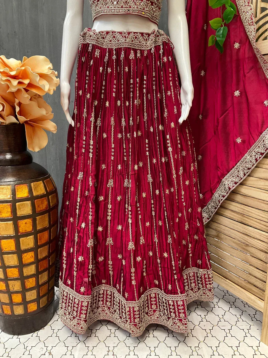 Heavy Party Wear Lehenga Choli Set - Wedding & Festive Wear