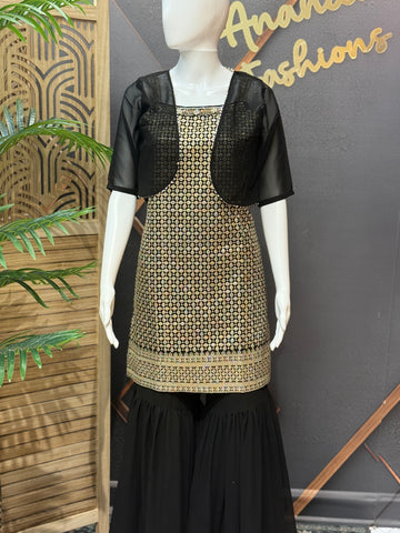 Teenage Girls - Black Sharara set