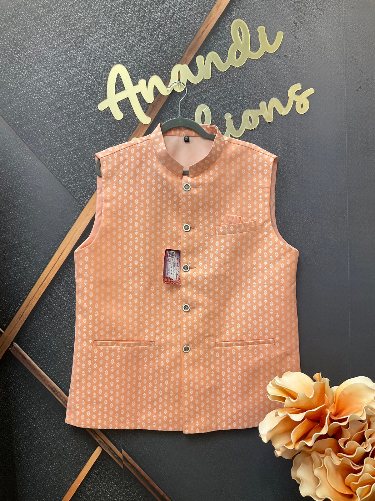 Peach Color Mens Wear vest