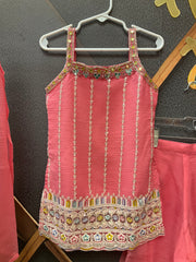 Neon Pink Toddler sharara set