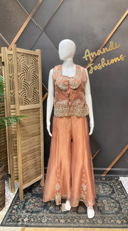 Palazzo set with vest
