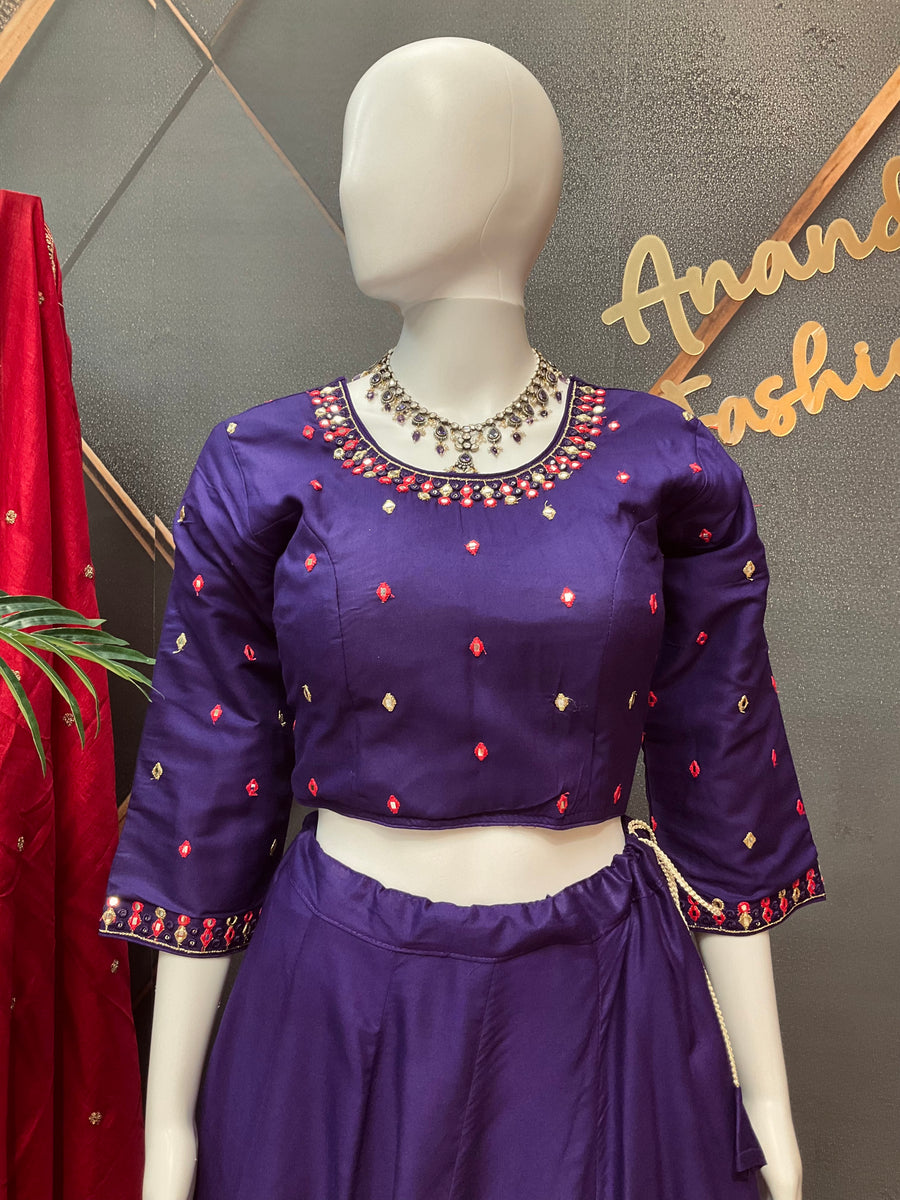 Purple Garba Chaniya Choli set