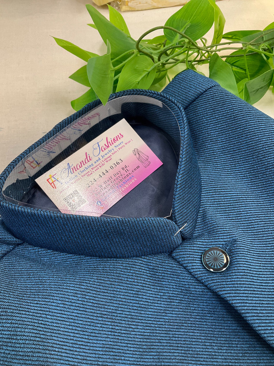 Premium Quality - Blue Color Modi Jacket with pockets image 2
