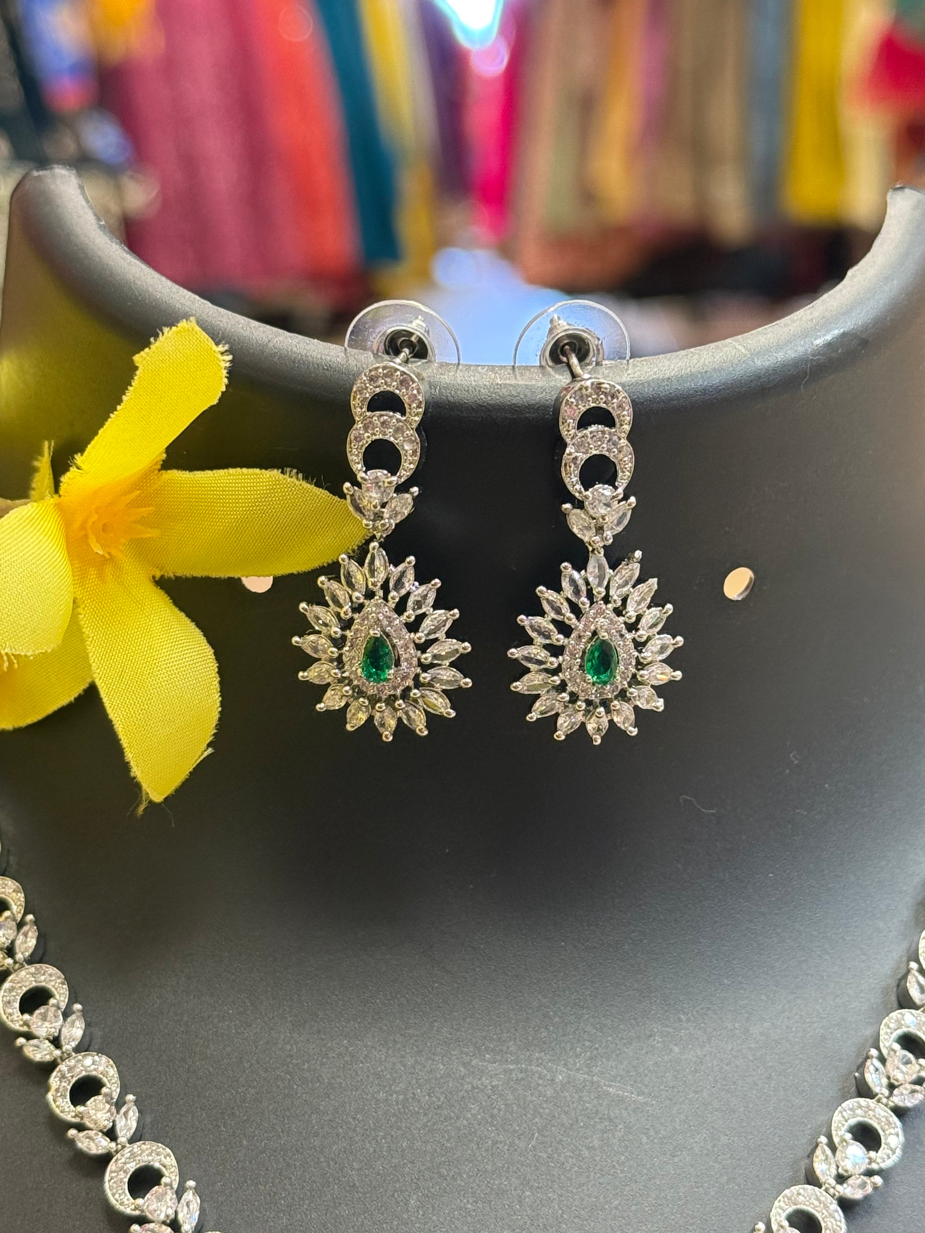 Silver Finish Necklace set