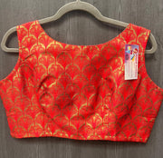 Size 38-Boat Neck Brocade Blouse