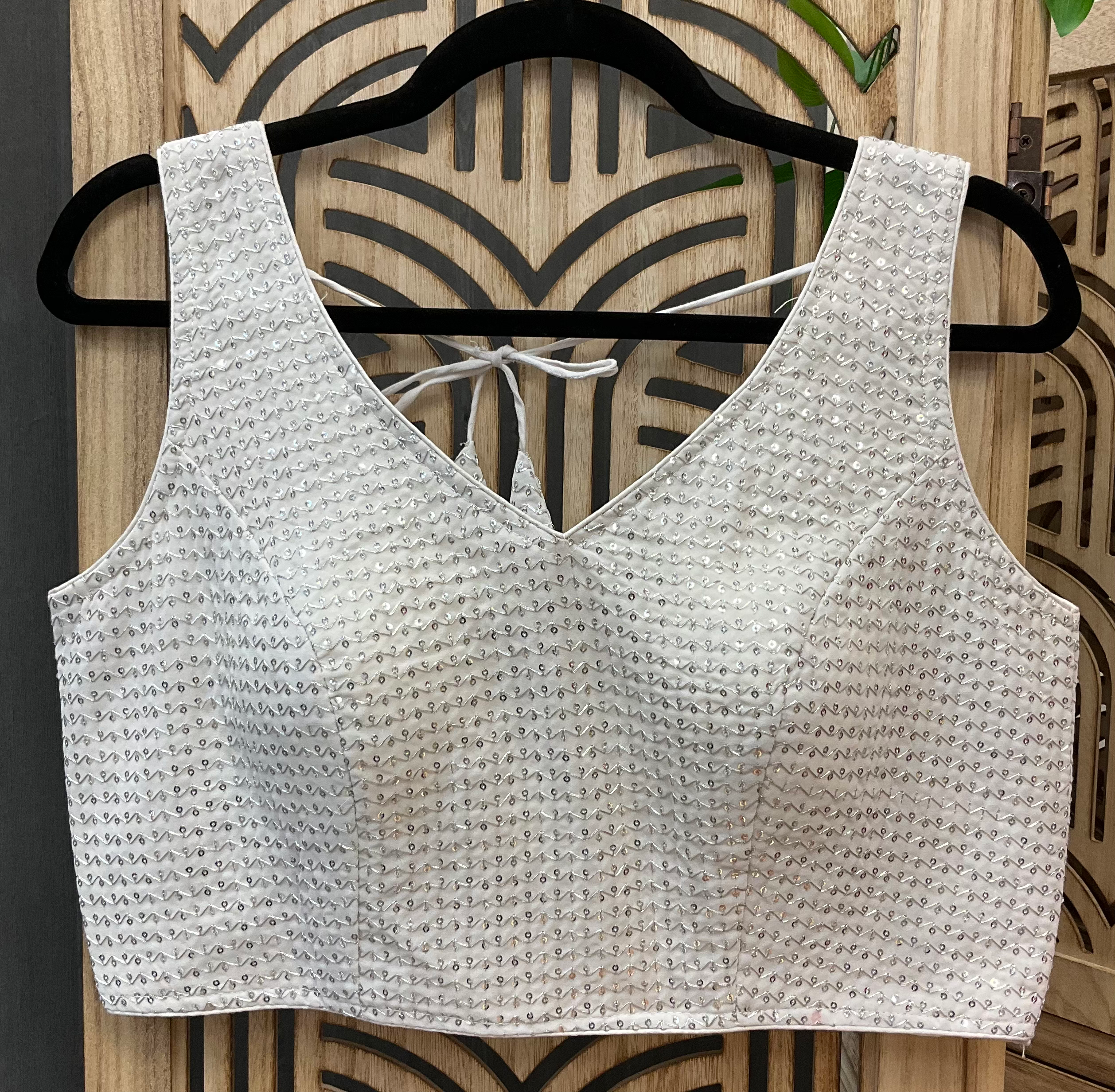 Silver Blouses with Sequence Work image 0