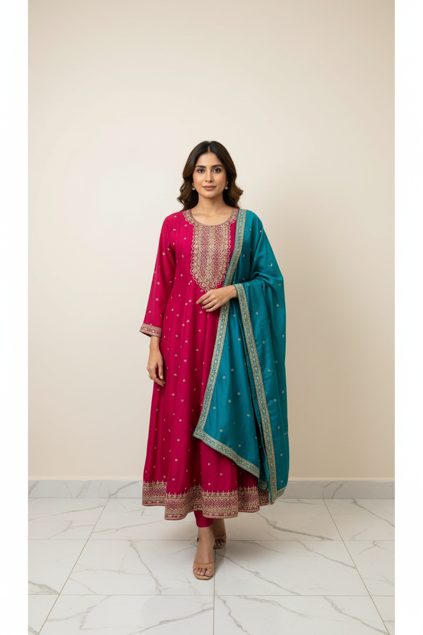 Size 44- Party Wear Anarkali Kurti sets