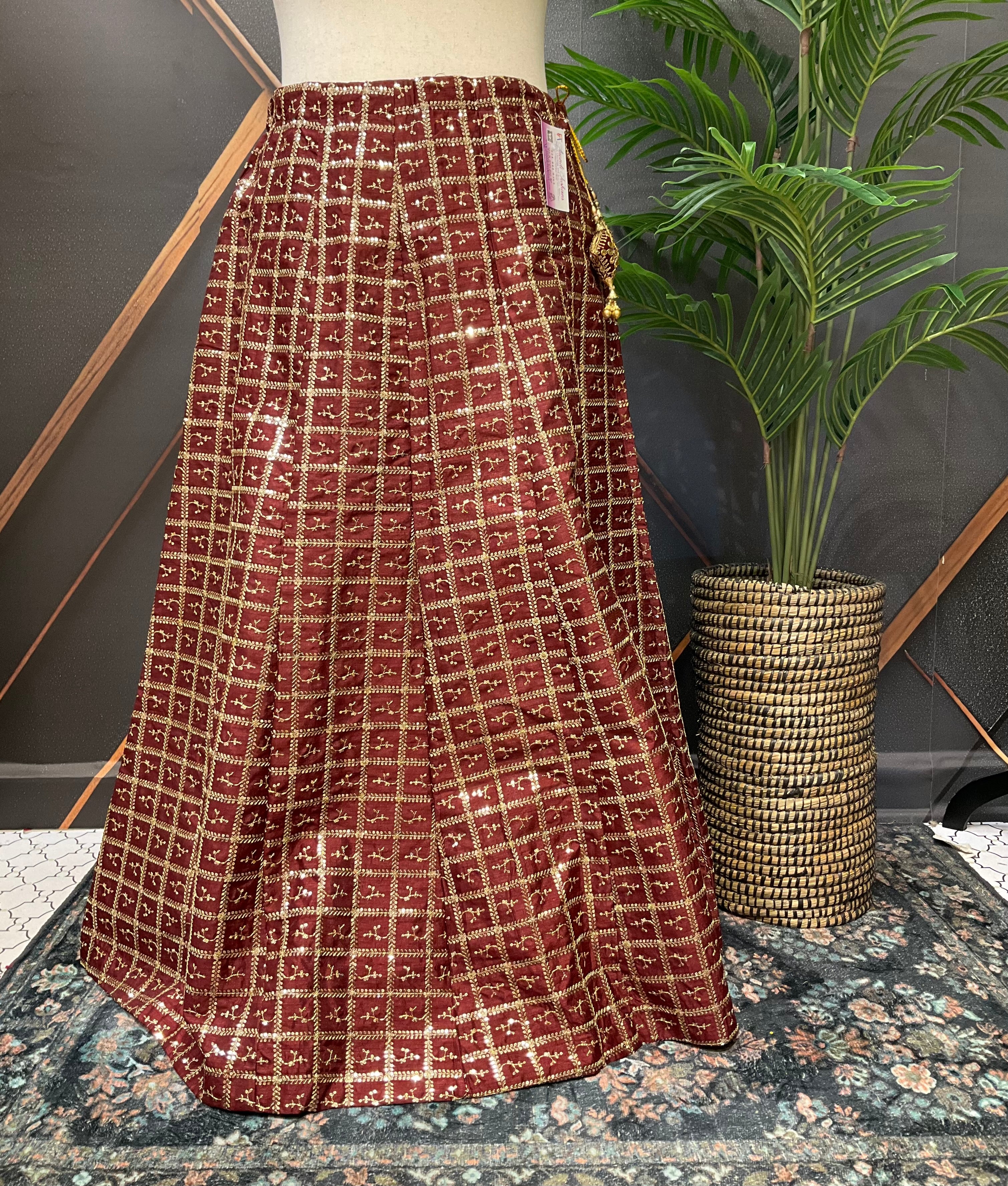 Party Wear Maroon color skirt/lehanga