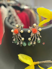 CZ Fancy Earrings-Party Wear Earrings