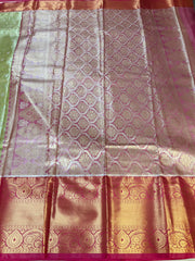 Green Semi Silk Kanjeevaram Saree