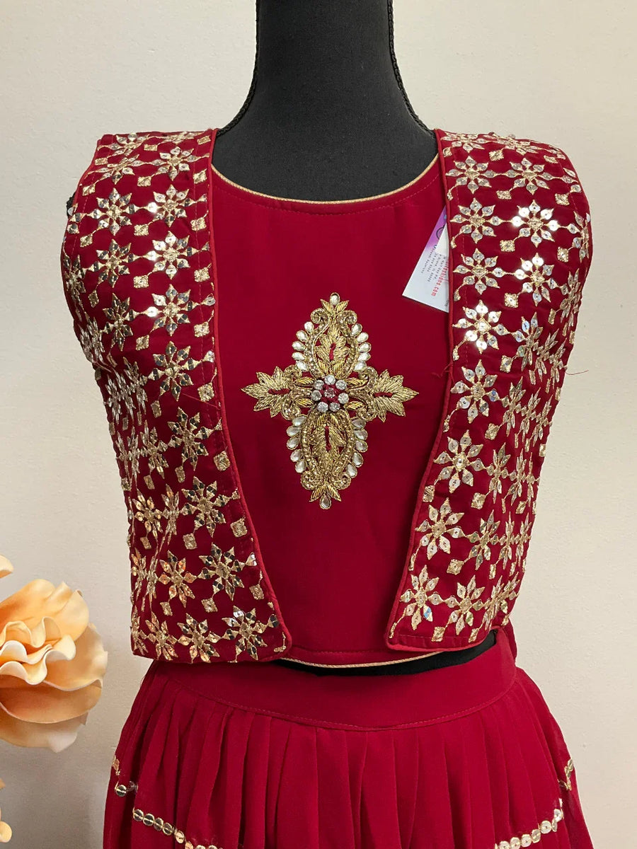 Teenage Girls - Lehenga set with Stylish Vest