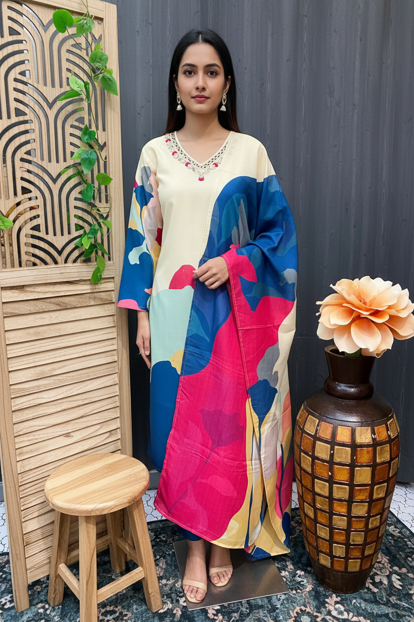 Fancy Multicolor Kurti set- Size 42