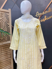 Light Yellow Kurti set