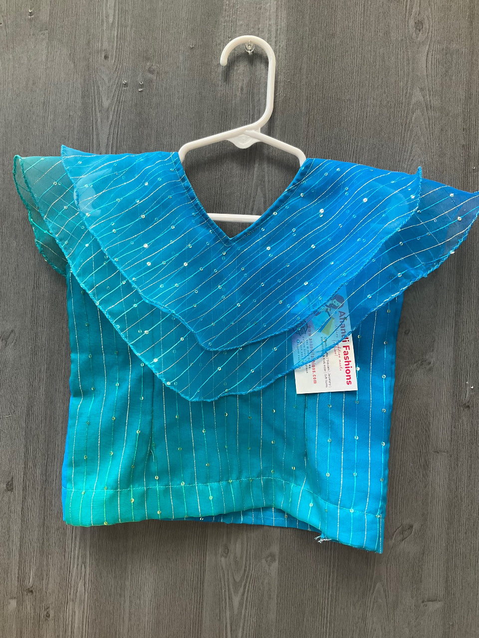 Girls Organza South Indian pavadai set- Size 24 image 5