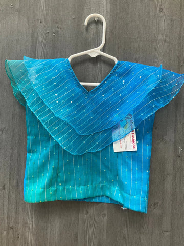 Girls Organza South Indian pavadai set- Size 24