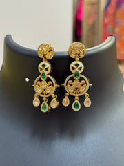 Kundan Necklace set with Emeralds