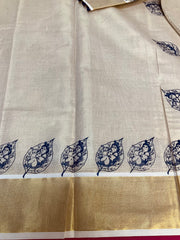 Krishna Print Kerala saree with Blouse