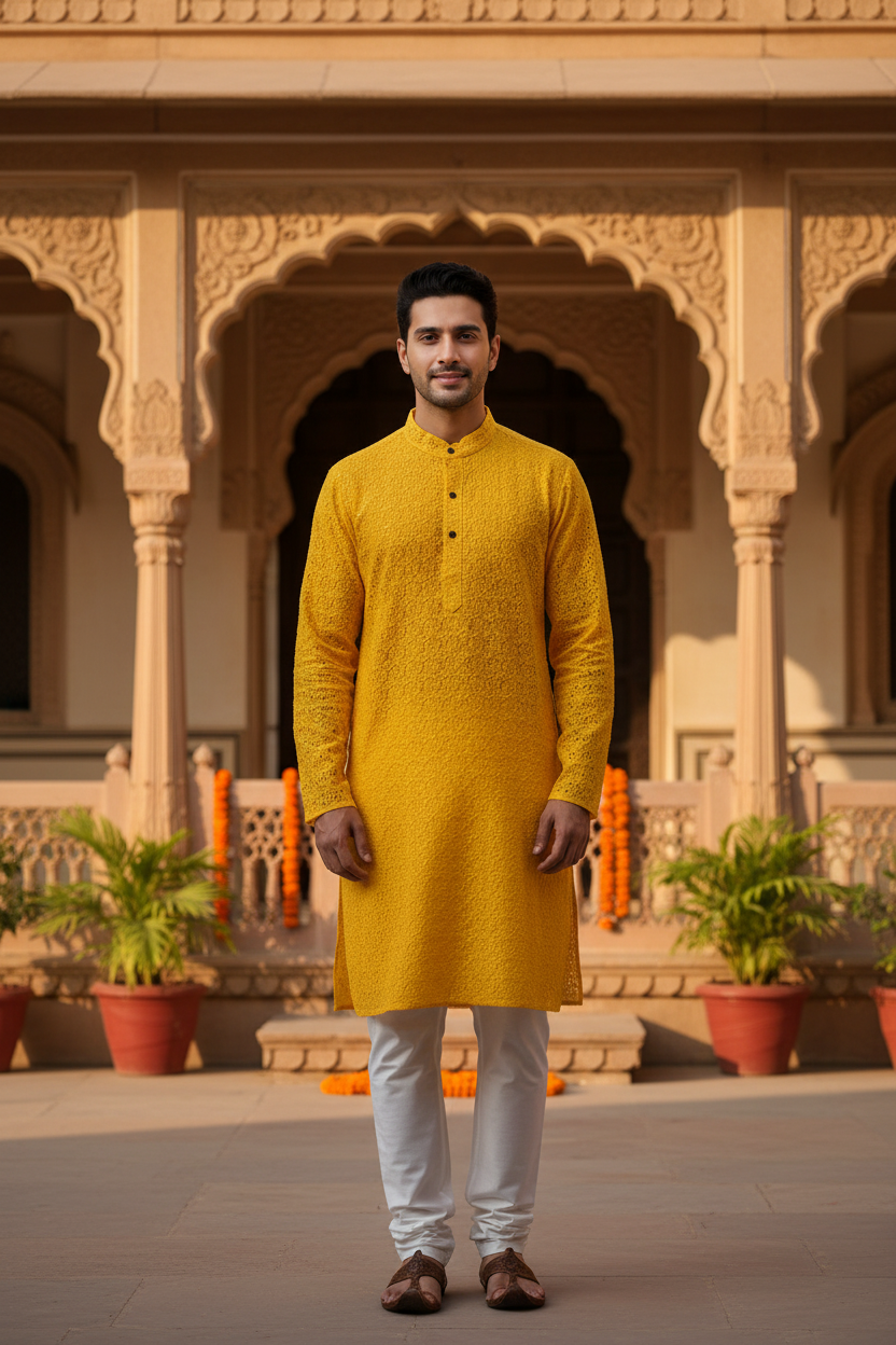Men’s Colorful Kurta Set - Mens - Kurta Set - Anandi Fashions