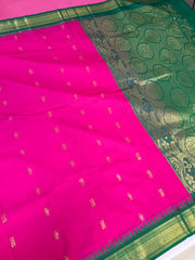 Pink Semi Silk Kanjeevaram Saree