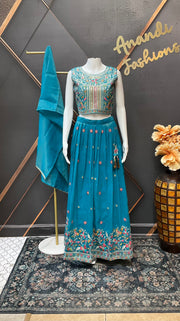 Blue Teenage Girls Lehenga set